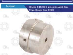 Metal cylindrical bearing with two threaded holes, from Rexnord Omega E-ES-ES-R straight bore series.