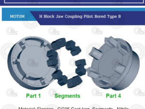 MOTUM H Block Jaw Coupling 110 Pilot Bored Type B
