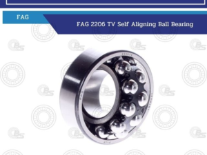 FAG 2206 TV self-aligning ball bearing displayed with a blue banner header and product branding in the background.