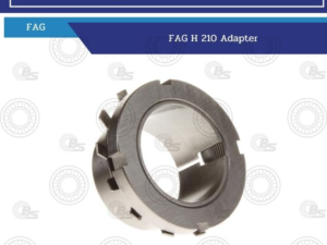 FAG H 210 bearing adapter ring in metallic finish, cylindrical with inner bore on a white background.