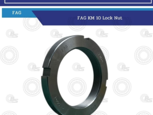 FAG KM 10 bearing lock nut: angled metal ring with internal threads for securing preload on bearings.