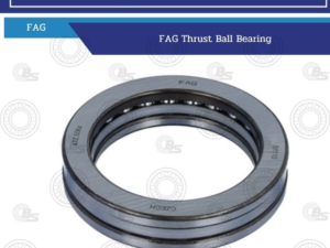 FAG thrust ball bearing with inner and outer races visible.