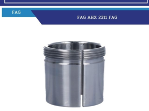 Split cylindrical bearing halves in gray metal, shown separated at the split, labeled FAG AHX 2311 FAG.