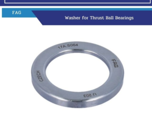 FAG thrust bearing washer: a circular metal ring on a white background.
