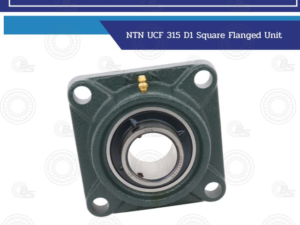 NTN UCF 315 D1 square flanged bearing unit with four mounting holes and circular bore.